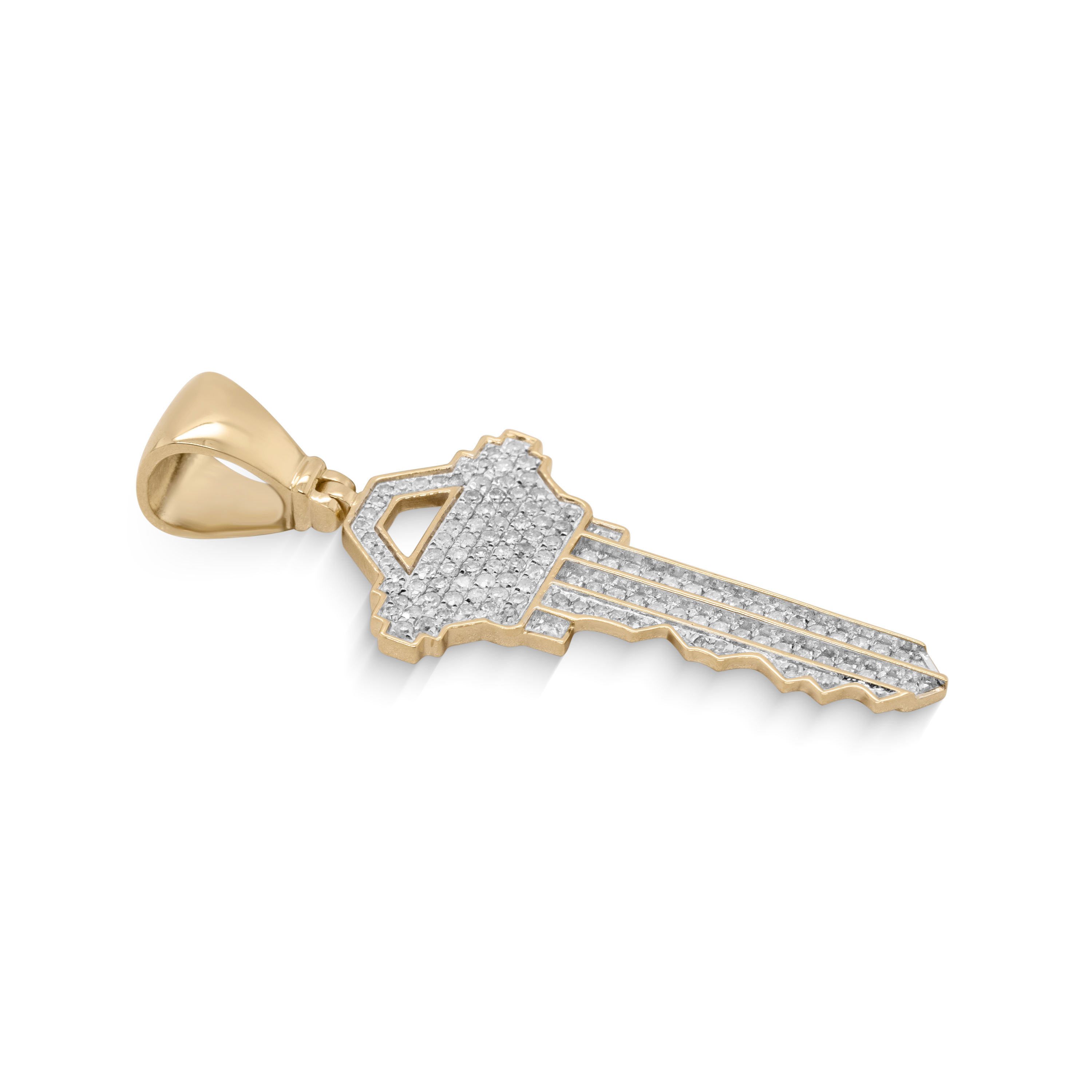 Diamond Key Pendant  0.57 ct. 10K Yellow Gold